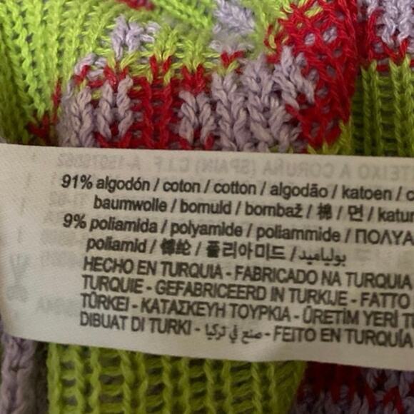 Zara Purple Cherry Floral Knit Long Sleeve Cardigan Sweater Tank 2 Pc Set Size S - Picture 6 of 7